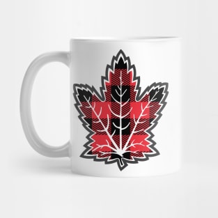 Plaid Maple Leaf Mug